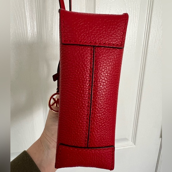 EUC MK Red Leather Mini Crossbody Bag - Picture 11 of 16